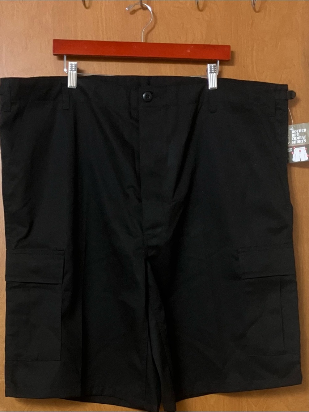 Rothco BDU Combat Men's Black Button Fly Cargo Shorts Size 2XL New With Tags